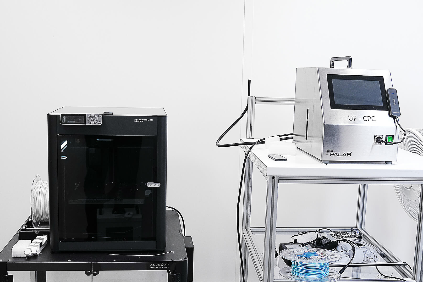 test filament emssion from bambu lab machine