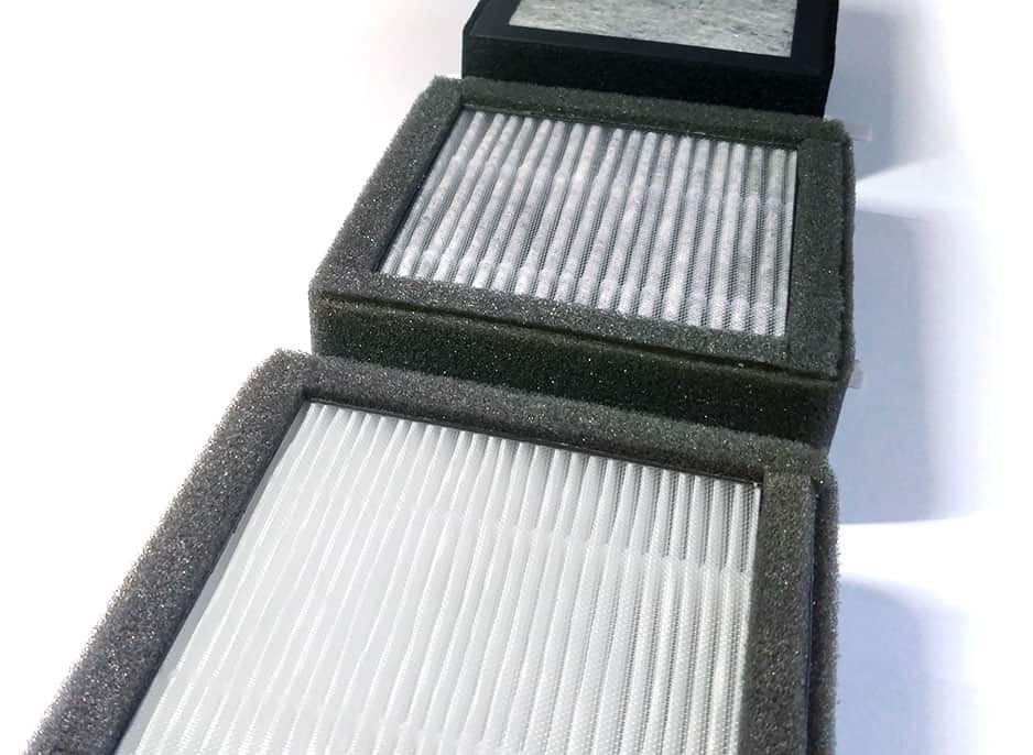 3 Filtres de test différente haute efficacité