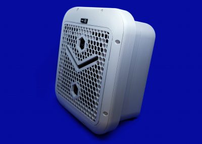 alveoONE blanc sur fond bleu en PLA