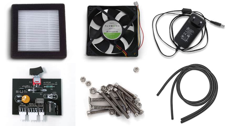 élèments non imprimables du kit alveoONE