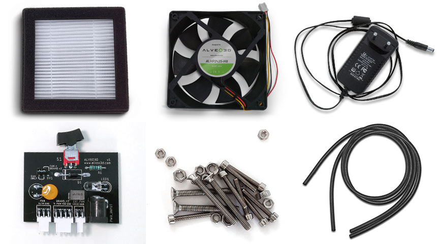 élèments non imprimables du kit alveoONE